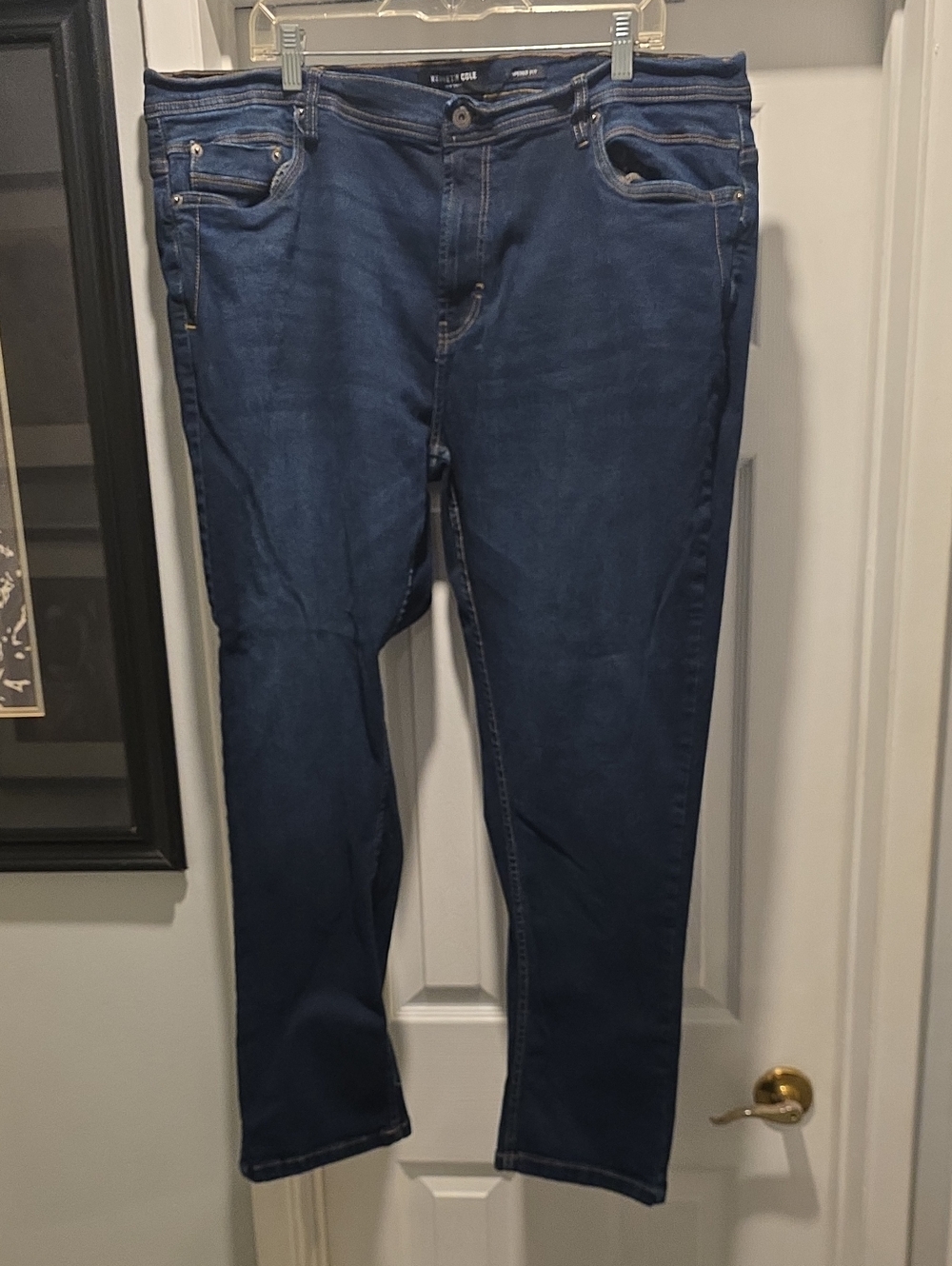 Kenneth Cole Slim Straight Dark Blue Jeans